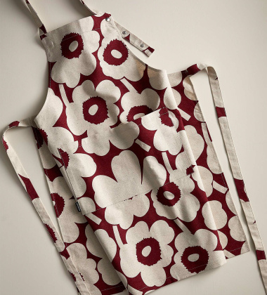 Fartuszek kuchenny 84x85 PIENI UNIKKO Apron Cotton-Dark Red