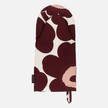 Rękawica kuchenna 15x31,5 PIENI UNIKKO Oven Mitten Burgundy-Cotton-Pink