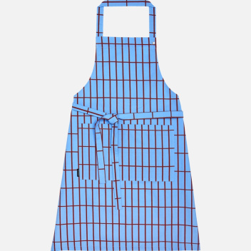 Fartuszek kuchenny 84x85 PIENI TIILISKIVI Apron Light Blue-Dark Red