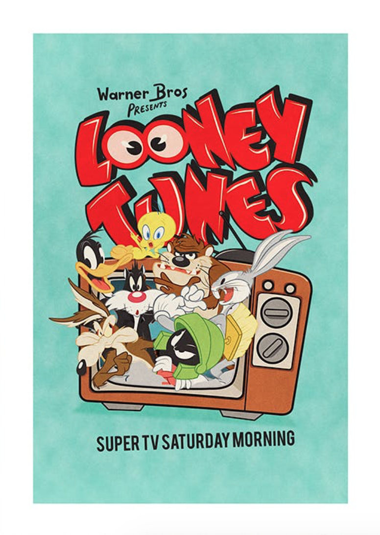 Plakat 30x40 LOONEY TUNES RETRO - Moaai - Sklep z wyposażeniem wnętrz