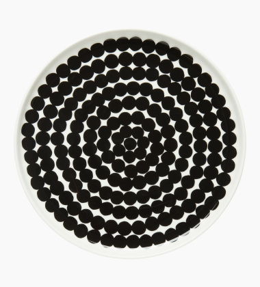 Talerz z porcelany 20 cm RASYMATTO Plate Black-White