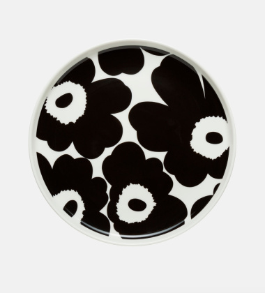 Talerz z porcelany 20 cm UNIKKO Plate Black-White