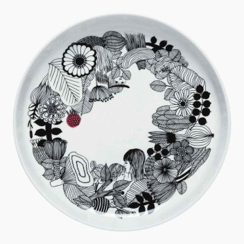 Talerz do serwowania 32 cm SIIRTOLAPUUTARHA Serving Platter Black-White