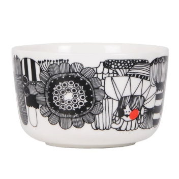 Miseczka z porcelany 250 ml SIIRTOLAPUUTARHA Bowl Black-White-Red