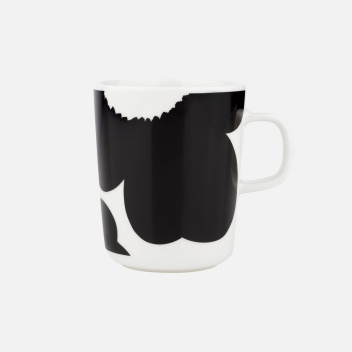 Kubek z porcelany z uchem 250 ml ISO UNIKKO Mug Black-White