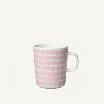 Kubek z porcelany z uchem 250 ml SIIRTOLAPUUTARHA Mug White-Pink