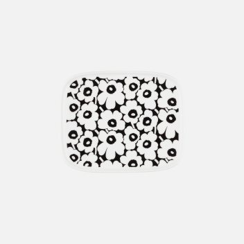 Talerzyk z porcelany 15x12 cm PIKKUINEN UNIKKO Plate Black-White