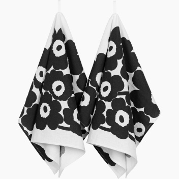 Ścierka kuchenna 47x70 UNIKKO Kitchen Towel Black-White-Khaki