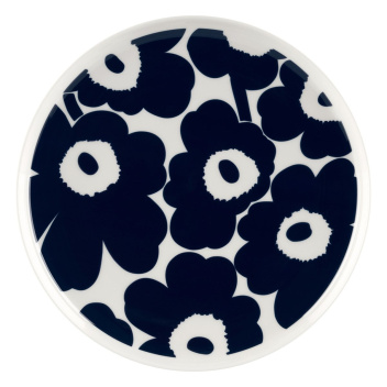 Talerz z porcelany 25 cm UNIKKO Plate Dark Blue-White