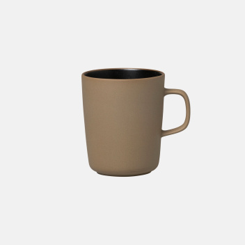 Kubek z porcelany z uchem 250 ml OIVA Mug Matt Terra-Black