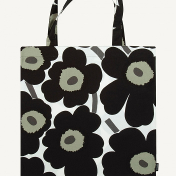 Torba bawełniana 44x43 cm UNIKKO Tote Bag Black-Olive-White