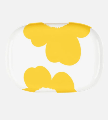 Półmisek z porcelany 25x36 cm ISO UNIKKO Serving Platter White-Spring Yellow