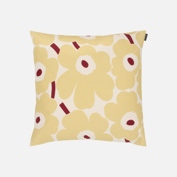 Poszewka na poduszkę 50x50 UNIKKO Cushion Cover Butter Yellow-Cotton-Dark Red