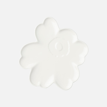 Talerz z porcelany 20 cm UNIKKO Flower Shaped Plate White