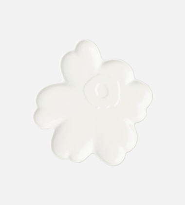 Talerz z porcelany 20 cm UNIKKO Flower Shaped Plate White