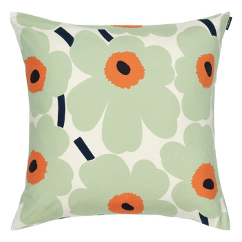 Poszewka na poduszkę 50x50 UNIKKO Cushion Cover Cotton-Sage-Warm Orange