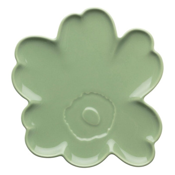 Talerz z porcelany 20 cm UNIKKO Flower Shaped Plate Sage