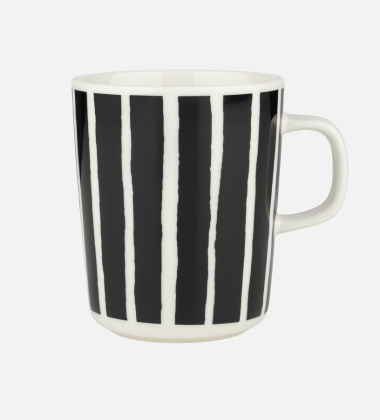 Kubek z porcelany z uchem 250 ml PICCOLO Mug Black-White