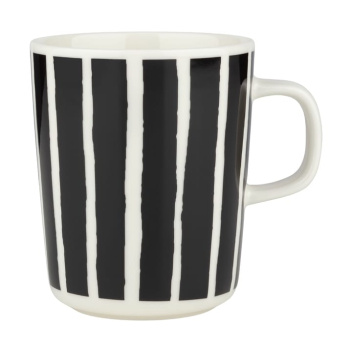 Kubek z porcelany z uchem 250 ml PICCOLO Mug Black-White