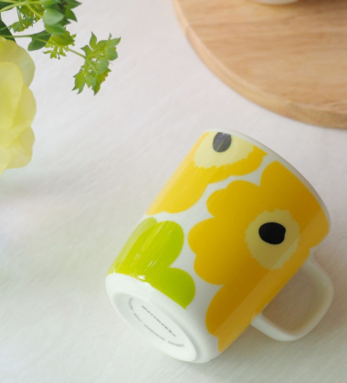 Kubek z porcelany 250 ml UNIKKO Oiva Mug Yellow-Lime