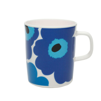 Kubek z porcelany 250 ml UNIKKO Oiva Mug White-Blue