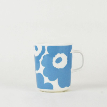 Kubek z porcelany 250 ml UNIKKO Oiva Mug White-Sky Blue