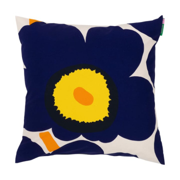 Poszewka na poduszkę 50x50 UNIKKO 60 Anniversary Cushion Cover Cotton-Dark Blue-Yellow-Orange