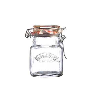 Szklany słoiczek 0,07L SQUARE CLIP TOP JAR