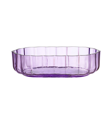 Dekoracyjna szklana miska 12,5x20,1x5 PLAY Glass Bowl Light Lilac