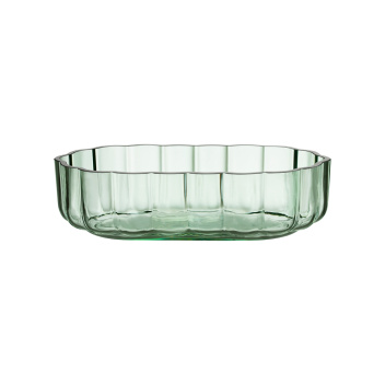 Dekoracyjna szklana miska 12,5x20,1x5 PLAY Glass Bowl Light Green