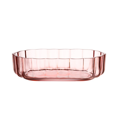 Dekoracyjna szklana miska 12,5x20,1x5 PLAY Glass Bowl Salmon Pink