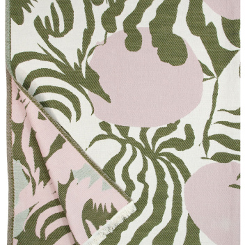 Koc z wzorem KUUTAMO Blanket 130x180 Olive-Rose