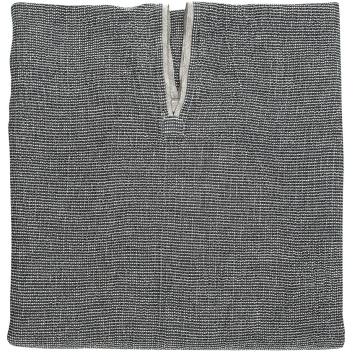 Lniane ponczo 95x135 TERVA Unisex Poncho - Linen-Black