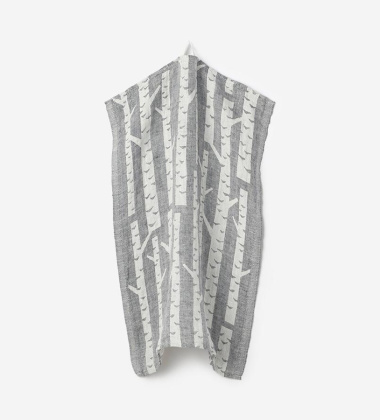 Ścierka kuchenna lniana 46x60 KOIVU Linen Tea Towel - White-Grey