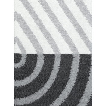 Koc wełniany 130x200 METSALAMPI Wool Blanket - White-Grey-Black