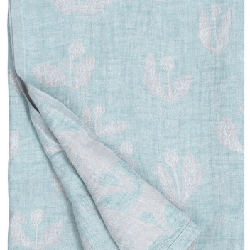 Obrus lub Narzuta 145x180 KESAKUKKA Tablecloth Turquoise-Rose