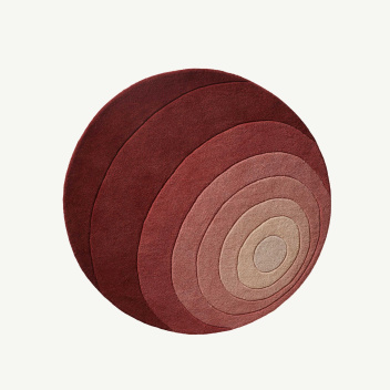 Dywan wełniany okrągły 120 cm LUNA RUG Verner Panton - Rose