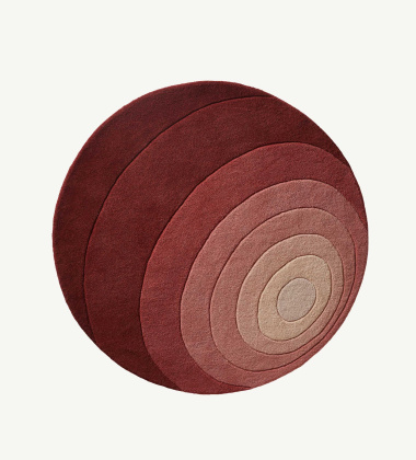 Dywan wełniany okrągły 120 cm LUNA RUG Verner Panton - Rose