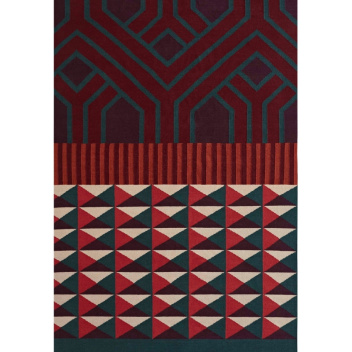 Kilim wełniany 170x240 NDEBELE Kilim Wool Red