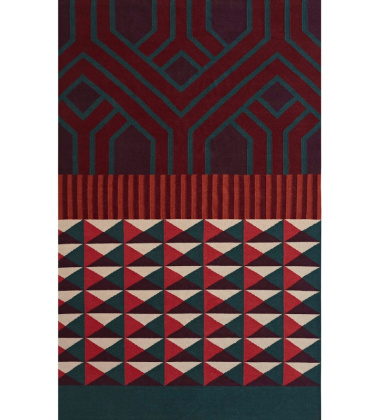 Kilim wełniany 170x240 NDEBELE Kilim Wool Red