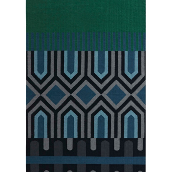 Kilim wełniany 170x240 NDEBELE Kilim Wool Green