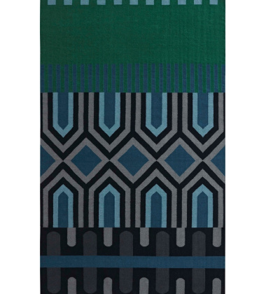 Kilim wełniany 170x240 NDEBELE Kilim Wool Green