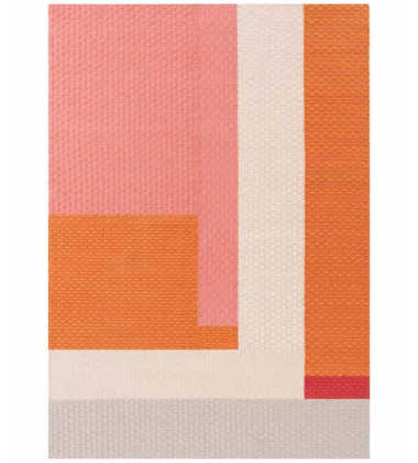 Kilim wełniany 170x240 WEAVE Rug Wool Meeting Point Orange