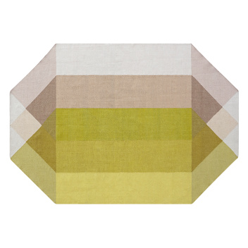 Kilim z recyclingu 200x260 DIAMOND Outdoor Kilim Pink Yellow