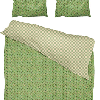 Pościel bawełniana w kaktusa 200x200 COZY CACTUS Duvet Cover Green