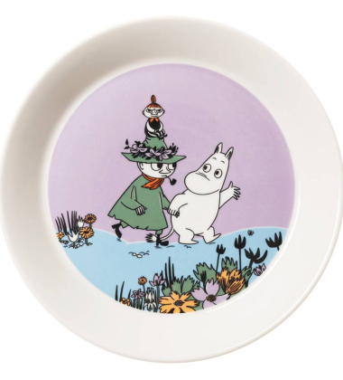 Talerz z porcelany muminki 19 cm MOOMIN FRIENDS FOREVER 80TH Anniversary Plate