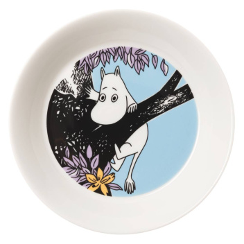 Talerzyk z porcelany muminki 15 cm MOOMIN FRIENDS FOREVER 80TH Anniversary Saucer Blue