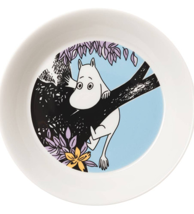 Talerzyk z porcelany muminki 15 cm MOOMIN FRIENDS FOREVER 80TH Anniversary Saucer Blue